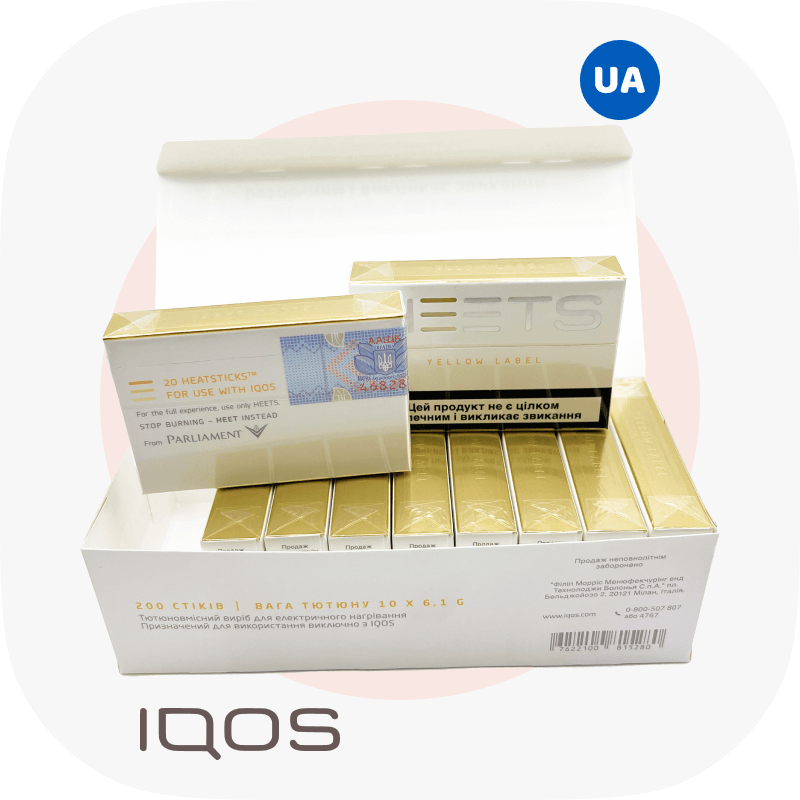 HEETS YELLOW LABEL стіки для IQOS HEETS YELLOW LABEL стіки для IQOS